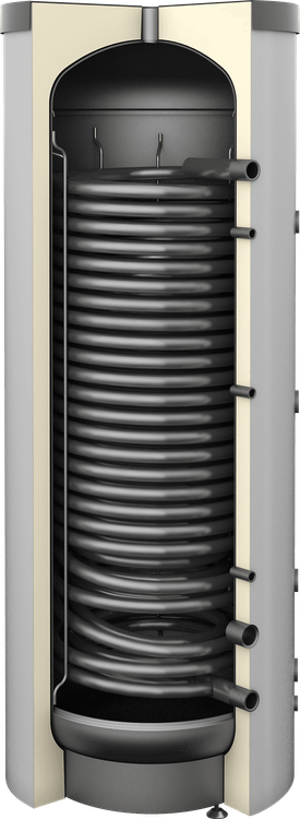 Zbiornik buforowy do pomp ciepła - 1 wężownica spiralna