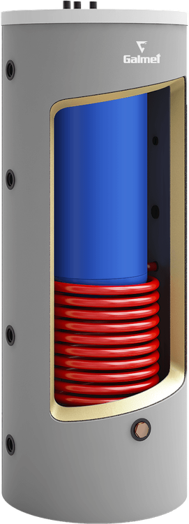 Kumulo z wężownicą spiralną w zbiorniku zewnętrznym